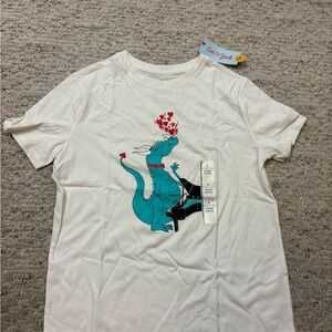 Cat & Jack Kids Dinosaur Graphic Tee - Cream